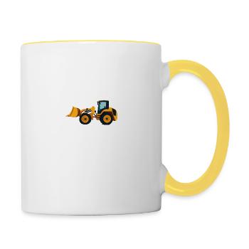Radlader - Tasse zweifarbig - Weiß/Gelb - Rechts