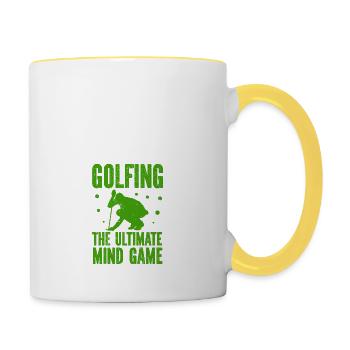 Golf - Golfclub Goldspieler Birdie Elite Luxus - Tasse zweifarbig - Weiß/Gelb - Rechts