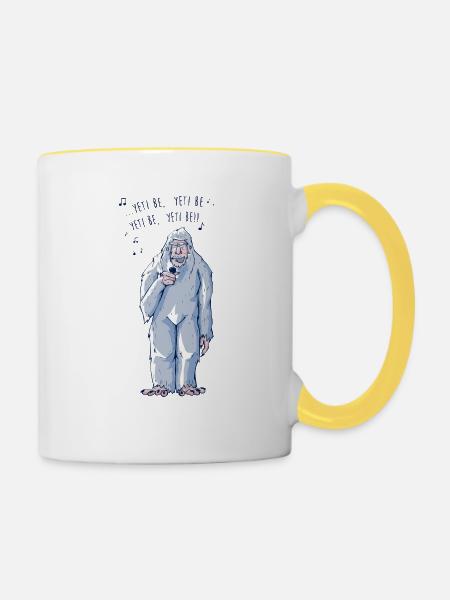 yeti be - Tasse zweifarbig - Weiß/Gelb