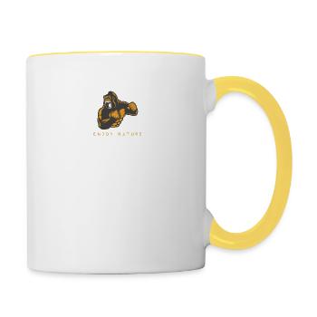 Enjoy Nature Beautiful Animal Wilderness Design - Contrasting Mug - white/yellow - Right