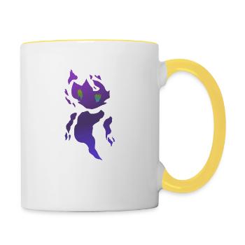 Design spectre - Mug contrasté - blanc/jaune - Droite