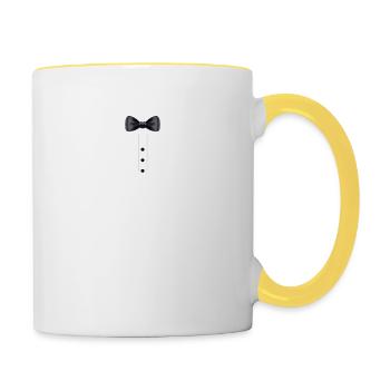 Smoking - Mug contrasté - blanc/jaune - Droite