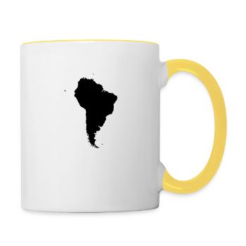 South America - Contrasting Mug - white/yellow - Right