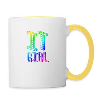 IT Girl | Nerd | | Computers Computer scientist - Contrasting Mug - white/yellow - Right
