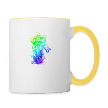 Motorcycle | Spirit | Biker | Motorcyclist - Contrasting Mug - white/yellow - Right