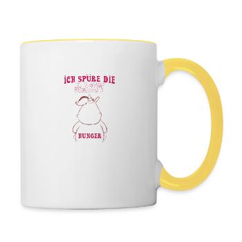 Einhorn / Unicorn - Tasse zweifarbig - Weiß/Gelb - Rechts
