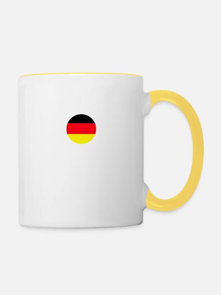 HANNOVER - Tasse zweifarbig - Weiß/Gelb