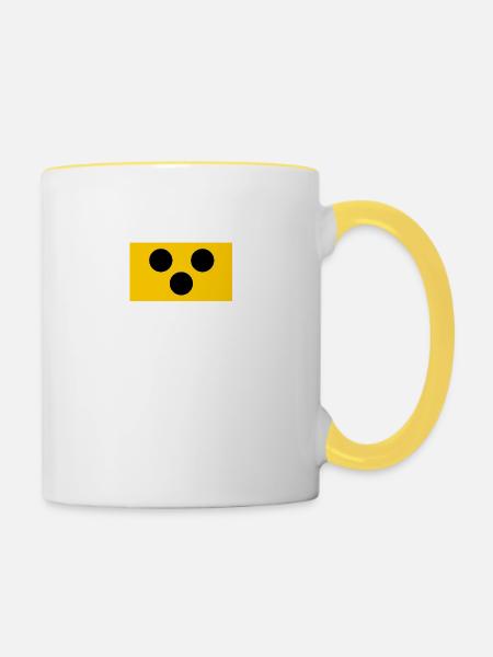 Blinde - Tasse zweifarbig - Weiß/Gelb