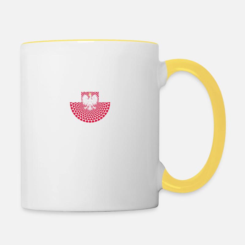 RUDA ŚLĄSKA - Tasse zweifarbig - Weiß/Gelb