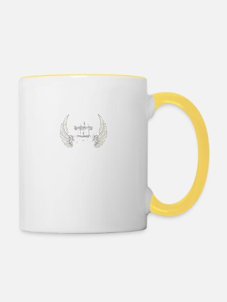 1972 - Tasse zweifarbig - Weiß/Gelb