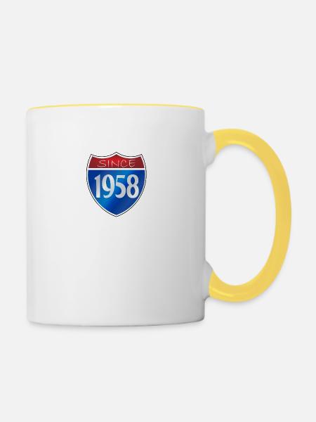 Since 1958 - Tasse zweifarbig - Weiß/Gelb