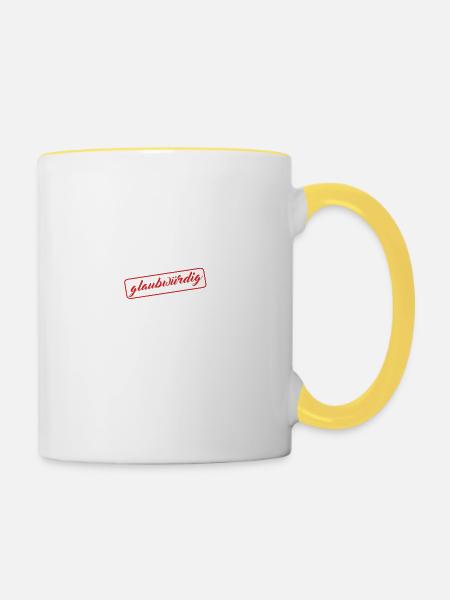 Jesus - Tasse zweifarbig - Weiß/Gelb