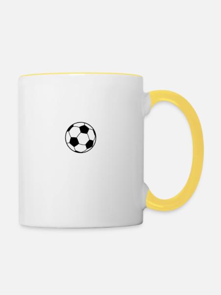 Ball - Tasse zweifarbig - Weiß/Gelb
