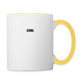 COOL - Mug contrasté - blanc/jaune - Droite