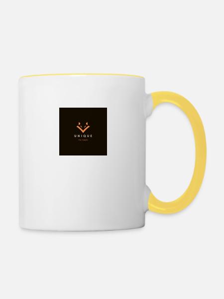 UNIQUE Fox Simple - Tasse zweifarbig - Weiß/Gelb