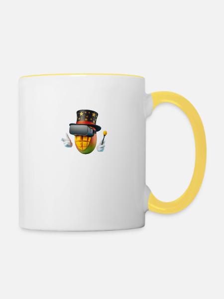 MANGO - Tasse zweifarbig - Weiß/Gelb