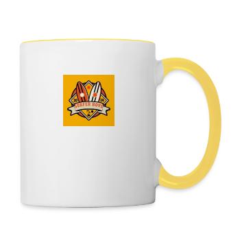 Surfer Boys - Tasse zweifarbig - Weiß/Gelb - Rechts