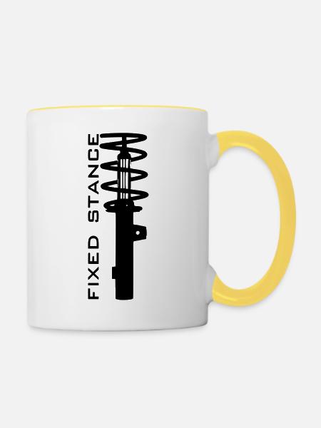 FIXED STANCE - Tasse zweifarbig - Weiß/Gelb