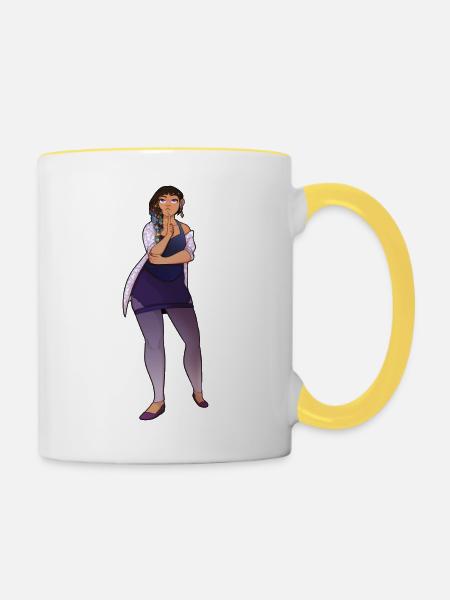 Jae - Tasse zweifarbig - Weiß/Gelb