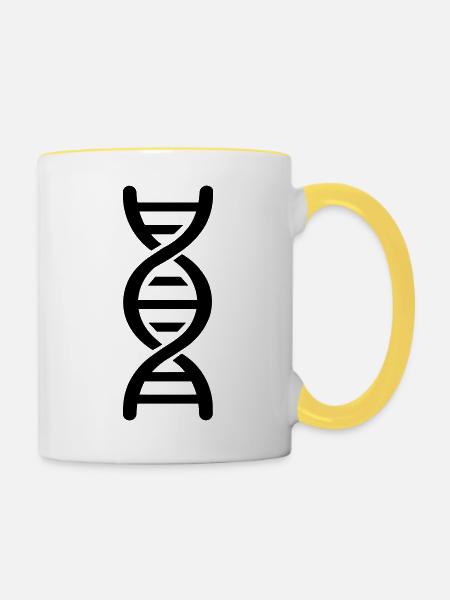 DNS - Tasse zweifarbig - Weiß/Gelb