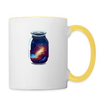 Space enclosed in a jar - Contrasting Mug - white/yellow - Right