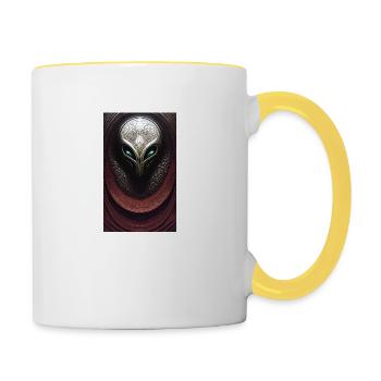 Alien | UFO | Spaceship | UAP | alien - Contrasting Mug - white/yellow - Right