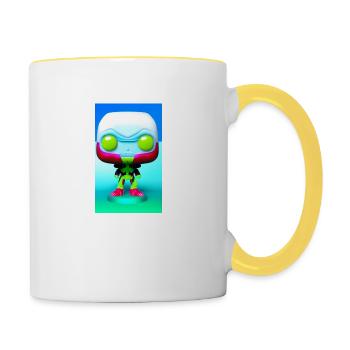 Alien | UFO | Spaceship | UAP | alien - Contrasting Mug - white/yellow - Right