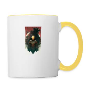 Extraterrestre | OVNI | Vaisseau spatial | PAU | étranger - Mug contrasté - blanc/jaune - Droite