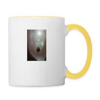 Alien | UFO | Spaceship | UAP | alien - Contrasting Mug - white/yellow - Right