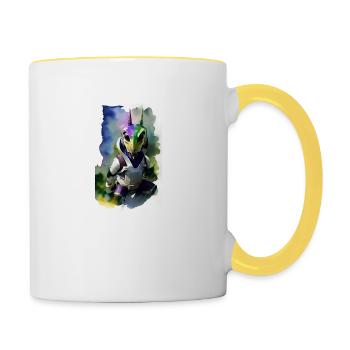 Alien | UFO | Spaceship | UAP | alien - Contrasting Mug - white/yellow - Right