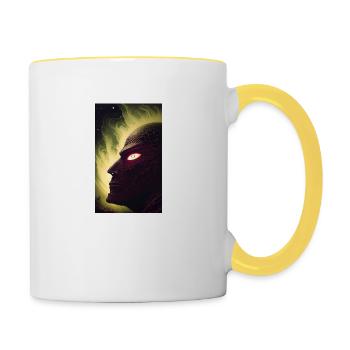 Extraterrestre | OVNI | Vaisseau spatial | PAU | étranger - Mug contrasté - blanc/jaune - Droite