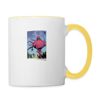 Extraterrestre | OVNI | Vaisseau spatial | PAU | étranger - Mug contrasté - blanc/jaune - Droite
