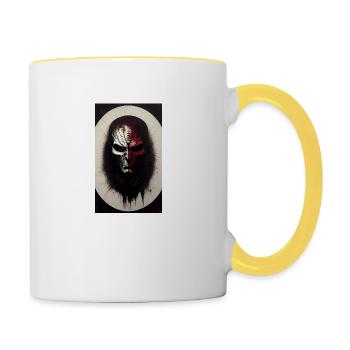 Extraterrestre | OVNI | Vaisseau spatial | PAU | étranger - Mug contrasté - blanc/jaune - Droite