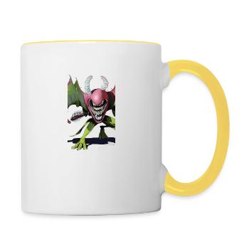 Extraterrestre | OVNI | Vaisseau spatial | PAU | étranger - Mug contrasté - blanc/jaune - Droite