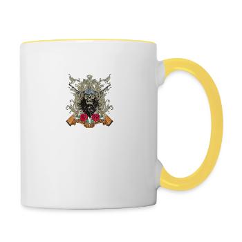saison de chasse - Mug contrasté - blanc/jaune - Droite