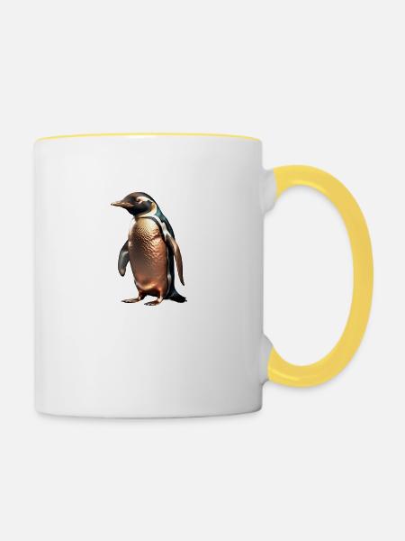 The Bronze Penguin - Tasse zweifarbig - Weiß/Gelb