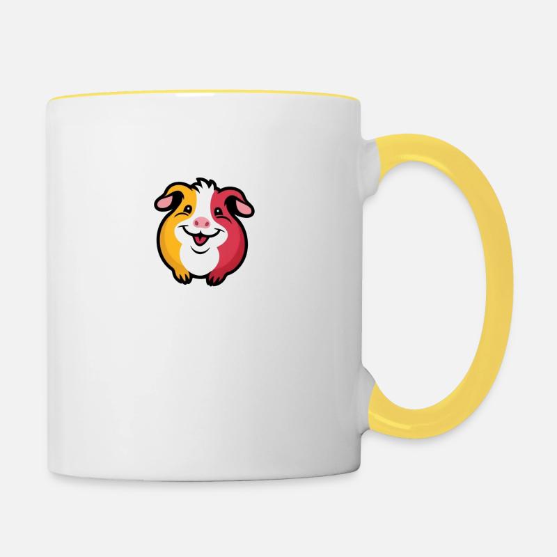 Cochon d'Inde - Mug contrasté - blanc/jaune