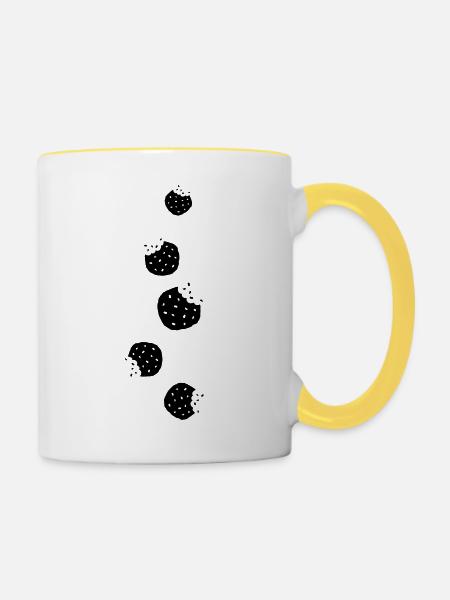 cookies_gl1 - Tasse zweifarbig - Weiß/Gelb