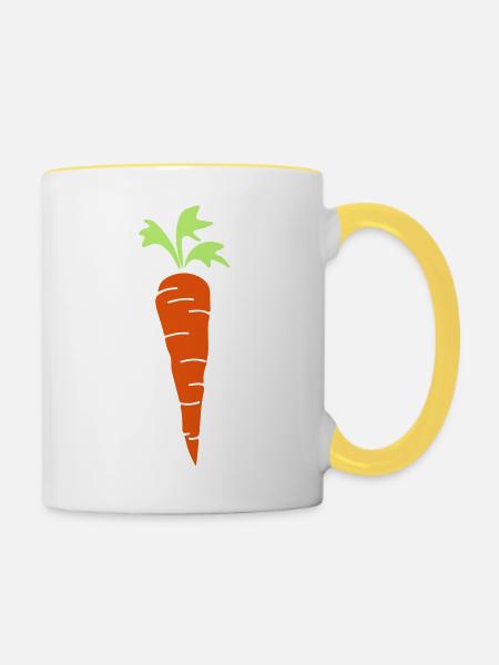 carrot - Tasse zweifarbig - Weiß/Gelb