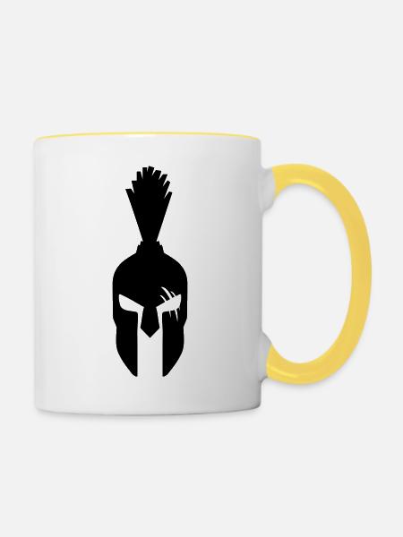 spartaner - Tasse zweifarbig - Weiß/Gelb