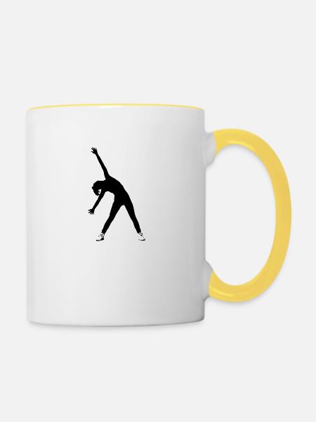 Aerobic - Tasse zweifarbig - Weiß/Gelb