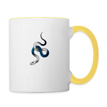 Cosmos Snake - Contrasting Mug - white/yellow - Right