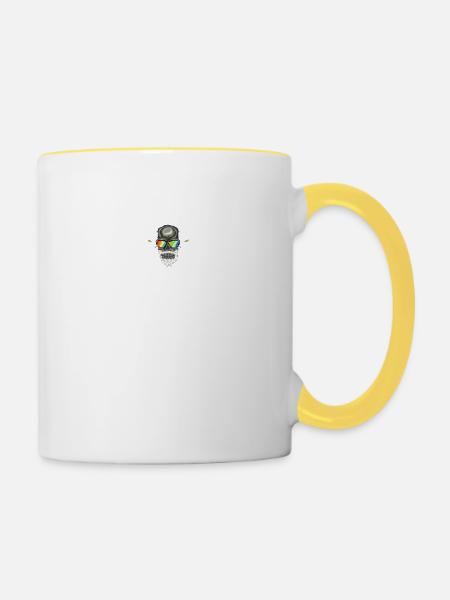 KITE SURF PILOT - Tasse zweifarbig - Weiß/Gelb