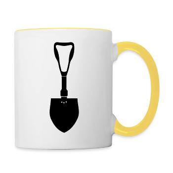 klappspaten_vec_1 en - Contrasting Mug - white/yellow - Right
