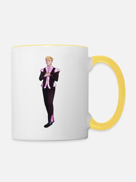 Caspar - Tasse zweifarbig - Weiß/Gelb
