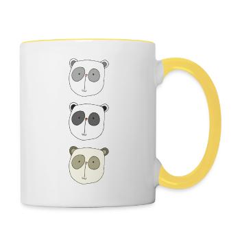 Frères Koala - Mug contrasté - blanc/jaune - Droite