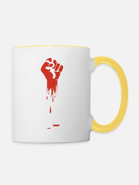 faust - Tasse zweifarbig - Weiß/Gelb