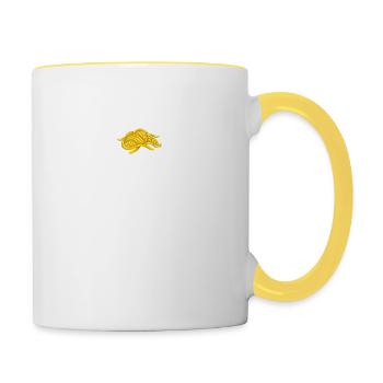 ALLES, WAS ICH BRAUCHE, IST PASTA - Tasse zweifarbig - Weiß/Gelb - Rechts