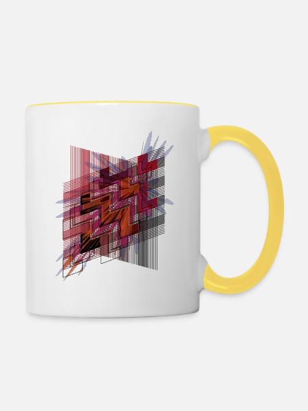 hyperspace5 - Tasse zweifarbig - Weiß/Gelb