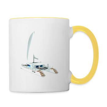 Lagoon 450 Back - Tasse zweifarbig - Weiß/Gelb - Rechts